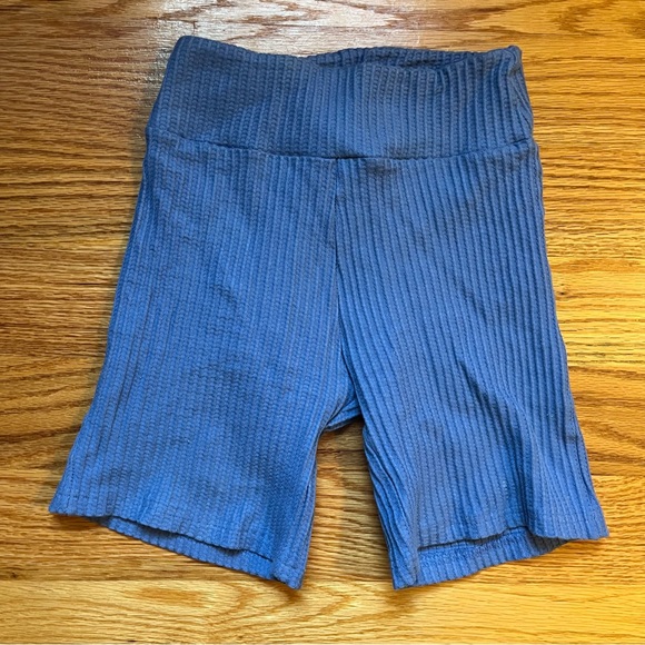 Zulu & Zephyr blue ribbed shorts size 2 - Picture 1 of 5